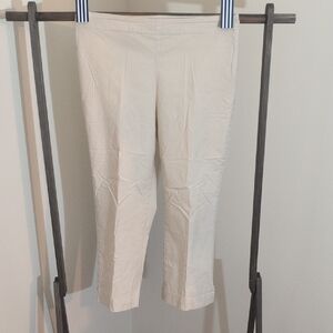 Gap | Cream Cropped Pants Side Zippered